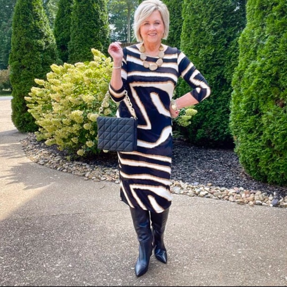 Travelers by Chico's Dresses & Skirts - Chico’s Travelers Zebra Print Slinky Midi Dress. Size 20-22/Chicos 4.